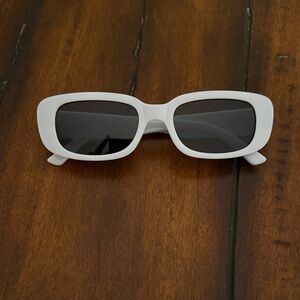 White Rectangular Sunglasses